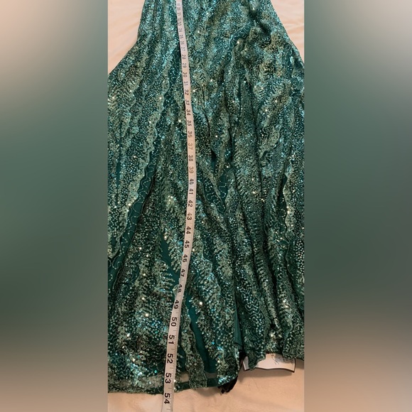NWT Maje Green Sequin Maxi Dress US XS / FR 34 Formal Gown Wedding Guest Holiday - Picture 9 of 16